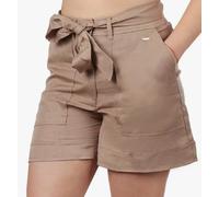 Guess New Nina Belted Short Warm Slate Bermuda Beige Donna W5GD1RWG4C2-A11C