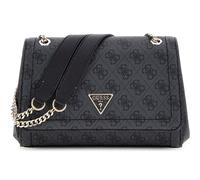 GUESS Noelle II Convertible Xbody Flap Bag Coal Logo