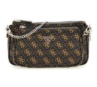 GUESS Noelle II Double Pouch Crossbody Bag Brown Logo