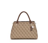 GUESS Noelle II Luxury Satchel Latte Logo/Brown