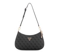 Guess Borsa a spalla Noelle II con zip superiore Pelle sintetica Grigio scuro con logo Donna