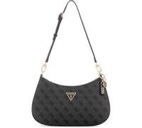Guess Borsa a spalla Noelle II con zip superiore Pelle sintetica Grigio scuro con logo Donna