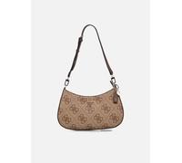 GUESS borsa a tracolla Noelle II Top Zipper Shoulder Bag Latte Logo/Brown marrone chiaro