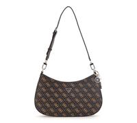 Guess Borsa a spalla Noelle II Top Zip Logo marrone in pelle sintetica donna