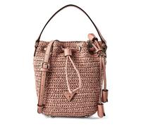 GUESS Borsa Secchiello Ofelia in Paglia, Coral Pink, 24 x 22 x 10 cm, con Tracolla Amovibile e Regolabile, Chiusura a Coulisse