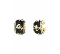 Guess Orecchini a cerchio da donna, 15 mm, 4G, in oro giallo, 15 mm, in acciaio inox, con zirconia cubica