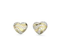 Guess IN MY HeART Orecchini da donna dorati con zirconi cubici in acciaio chirurgico, talla unica, Acciaio inossidabile, Zirconia cubica