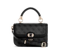 GUESS Orlina Logo Top Handle Flap Bag Coal Logo