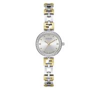 GUESS Orologio da donna 26mm - Cassa argento quadrante argento G-Link bicolore, Bicolore, classico