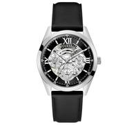 GUESS Orologio analogico 'TAILOR' nero / argento, Taglia One Size