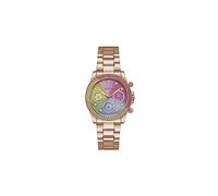 GUESS Orologio al quarzo donna con quadrante analogico rosa e cinturino oro rosa GW0483L3