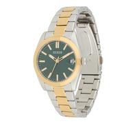 Guess Orologio da polso da donna Alice con datario, cinturino bicolore in acciaio inox, vetro minerale, quadrante verde, 3 bar, diametro cassa: 32 mm, GW0934L3
