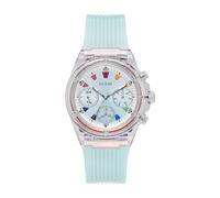GUESS Orologio analogico 'ATHENA' blu pastello / trasparente Donna GUESS One Size