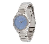 Guess Orologio da polso donna GW0767L6 Charlotte 30 mm acciaio inossidabile argento PVD quadrante blu con zirconi quarzo minerale 1 ATM, cinturino a maglie