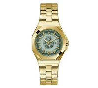 GUESS Orologio analogico con quadrante traslucido color oro