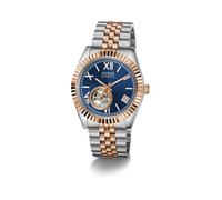 GUESS Orologio analogico 'CONNOISSEUR' navy / oro rosé / argento Uomo GUESS One Size