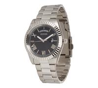 GUESS Orologio analogico 'Connoisseur' nero / argento Uomo GUESS One Size nero / argento