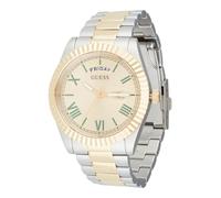 GUESS Orologio analogico 'Connoisseur' oro / canna / argento Uomo GUESS One Size