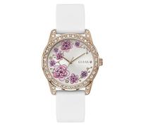 Guess Orologio analogico da donna rotondo da 40 mm con quadrante bianco - U1399L2M