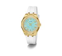 GUESS Orologio analogico 'DESIRE' blu chiaro / oro / bianco Donna GUESS One Size