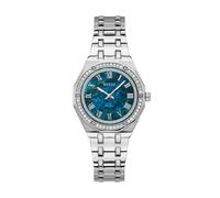 GUESS Orologio analogico 'DESIRE' turchese / petrolio / argento Donna GUESS One Size