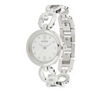 GUESS Orologio analogico 'Empower' argento / bianco Donna GUESS One Size