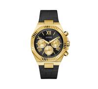 GUESS Orologio analogico 'EQUITY' oro / nero Uomo GUESS One Size oro / nero