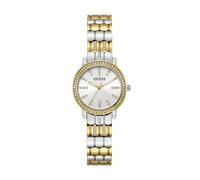 GUESS Orologio analogico 'GD HAYLEY' oro / argento / bianco Donna GUESS One Size oro / argento / bianco