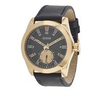 GUESS Orologio da polso Greyson Uomo Oro/Nero cinturino in pelle