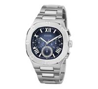 GUESS Orologio analogico 'Headline' blu notte / argento Uomo GUESS One Size blu notte / argento