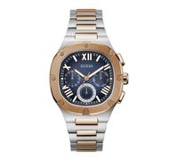 GUESS Orologio analogico 'HEADLINE' blu / oro rosé / argento Uomo GUESS One Size blu / oro rosé / argento