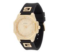 P GLD CS W/CRYS/SUN CHAMP DL/BLK LOGO SILICONE STRP, Champagne