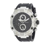 GUESS Orologio analogico 'IGNITE' nero / argento Uomo GUESS One Size
