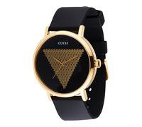 GUESS Orologio analogico 'Imprint' oro / nero Uomo GUESS One Size oro / nero