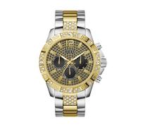 GUESS Orologio analogico 'Majestic' oro / nero / argento / trasparente Uomo GUESS One Size oro / nero / argento / trasparente