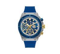 GUESS Orologio analogico 'Masterpiece' blu / argento / bianco Uomo GUESS One Size