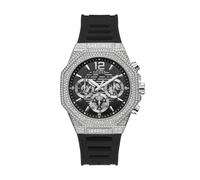 GUESS Orologio analogico 'MOMENTUM' nero / argento Uomo GUESS One Size