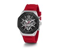 GUESS Orologio analogico 'MOMENTUM' rosso rubino / nero / argento Uomo GUESS One Size