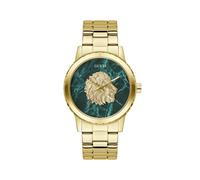 GUESS Orologio analogico 'MONARCH' oro / verde Uomo GUESS One Size oro / verde