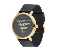 GUESS Orologio analogico nero e dorato