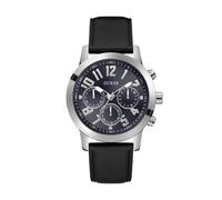 GUESS Orologio analogico 'PARKER' nero / argento Uomo GUESS One Size