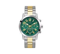 GUESS Orologio analogico 'Parker' oro / verde / argento Uomo GUESS One Size