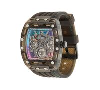 GUESS Orologio da polso da uomo Phoenix Silicon, Nero, Moderno