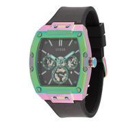 GUESS Orologio analogico 'Phoenix' verde / orchidea / nero / argento Uomo GUESS One Size