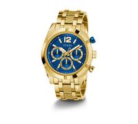 GUESS Orologio analogico 'Resistance' blu reale / oro / offwhite Uomo GUESS One Size