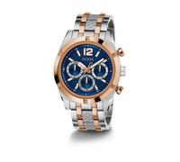 GUESS Orologio analogico 'Resistance' blu scuro / oro / argento / offwhite Uomo GUESS One Size blu scuro / oro / argento / offwhite