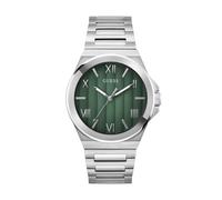 GUESS Orologio analogico da uomo, color argento, Verde, Moderno
