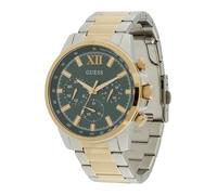 GUESS Orologio analogico 'Walker' oro / abete / argento Uomo GUESS One Size