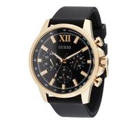 GUESS Orologio analogico 'Walker' oro / grigio chiaro / nero Uomo GUESS One Size oro / grigio chiaro / nero