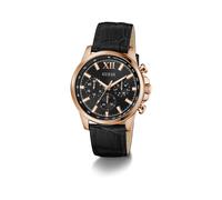 GUESS Orologio analogico 'WALKER' oro rosé / nero Uomo GUESS One Size oro rosé / nero